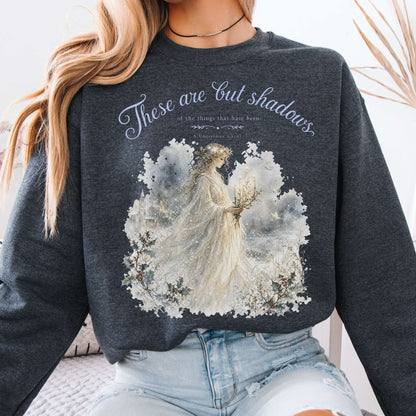 These Are But Shadows A Christmas Carol Charles Dickens Literary Crewneck Sweatshirt