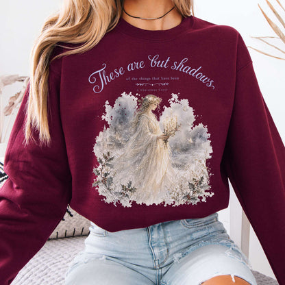 These Are But Shadows A Christmas Carol Charles Dickens Literary Crewneck Sweatshirt