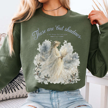These Are But Shadows A Christmas Carol Charles Dickens Literary Crewneck Sweatshirt