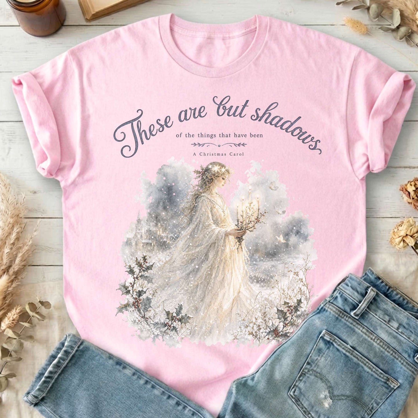These Are But Shadows A Christmas Carol Charles Dickens Literary T-Shirt