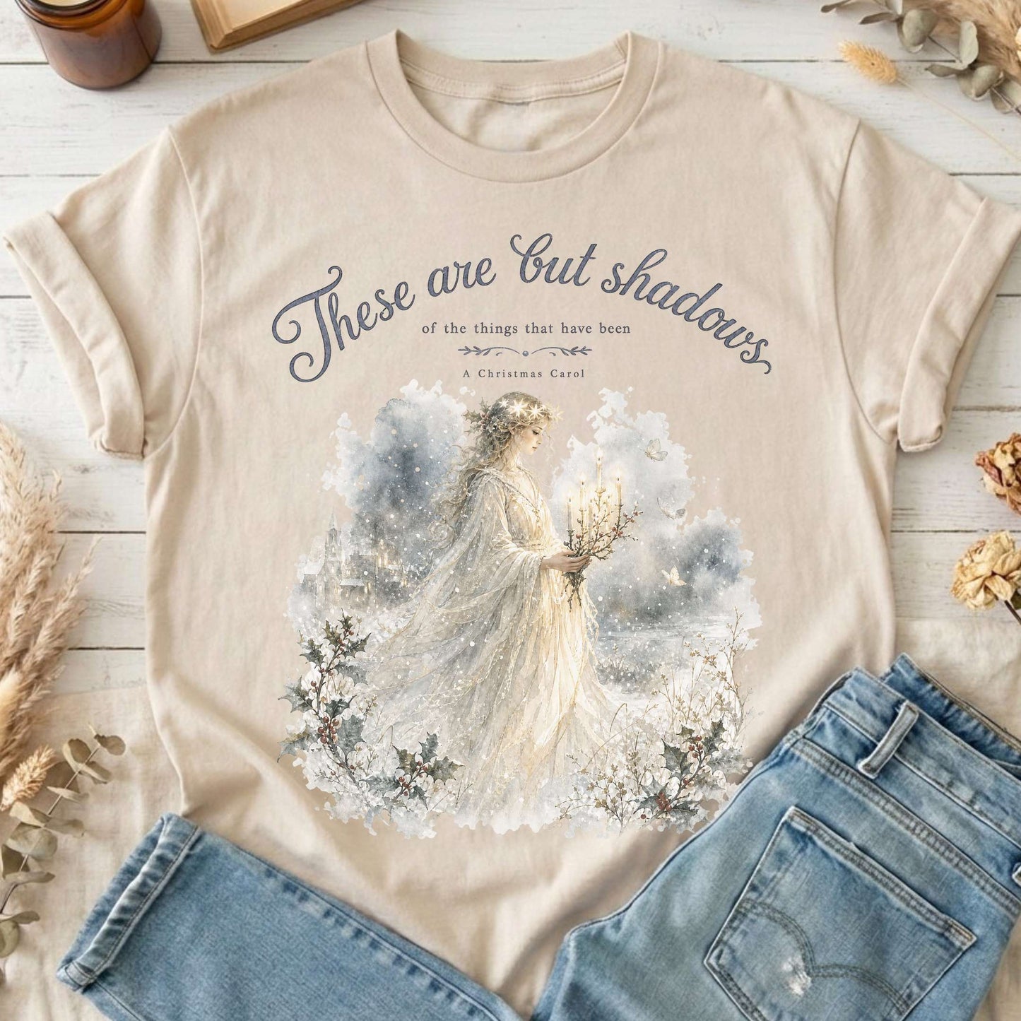 These Are But Shadows A Christmas Carol Charles Dickens Literary T-Shirt