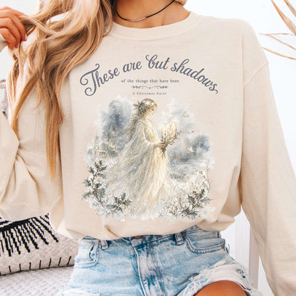 These Are But Shadows A Christmas Carol Charles Dickens Literary Long Sleeve