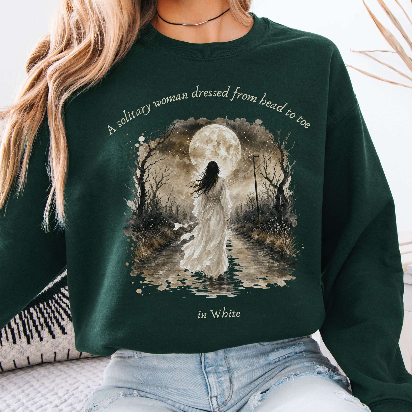 The Woman In White Wilkie Collins Literary Sweatshirt