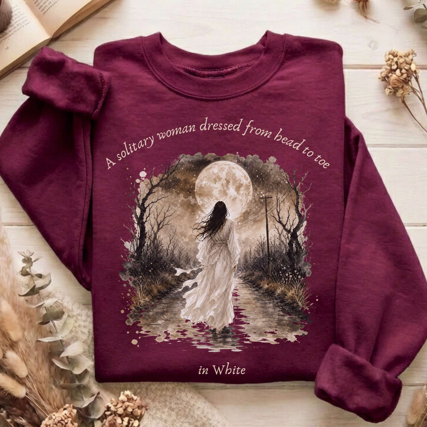 The Woman In White Wilkie Collins Literary Sweatshirt