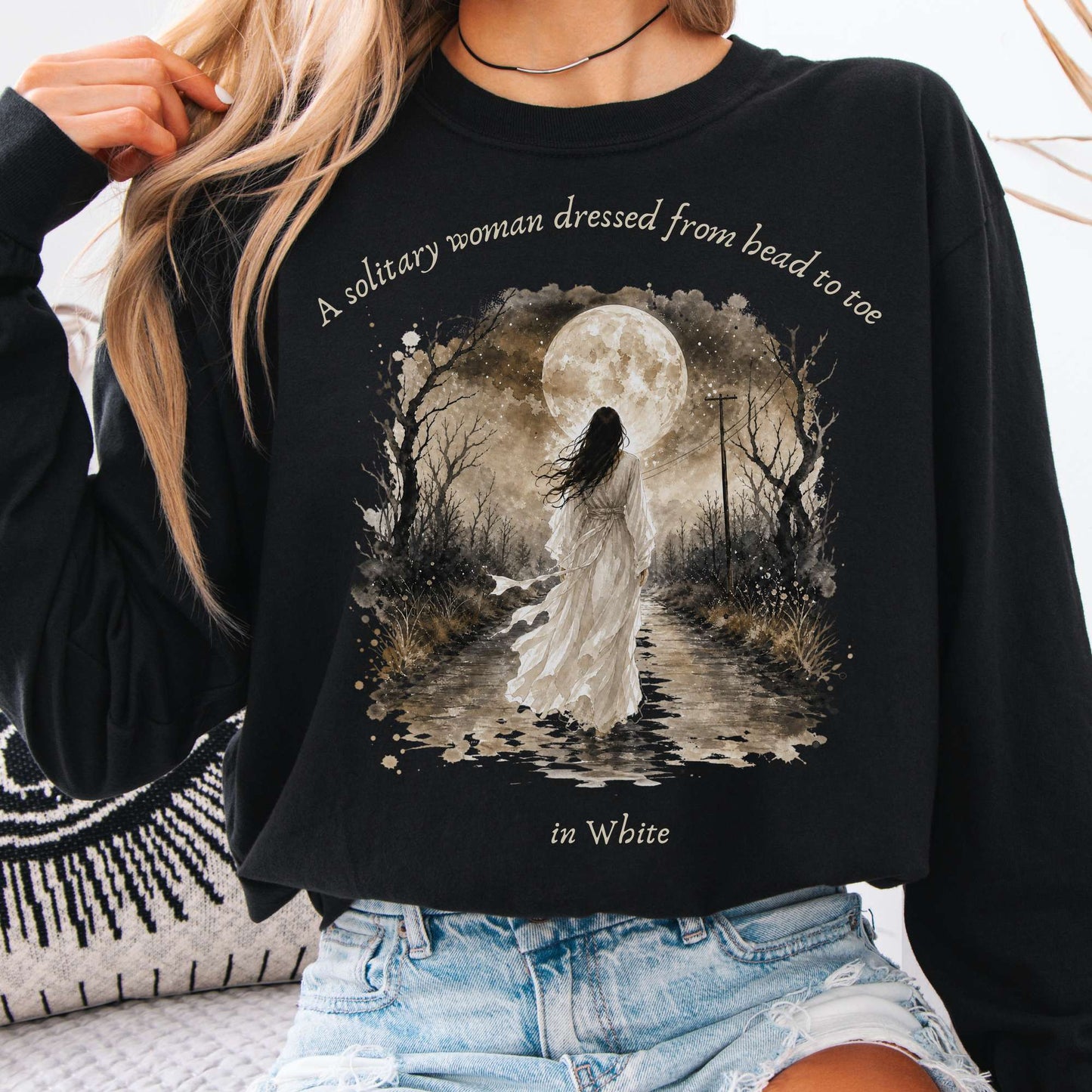 The Woman In White Wilkie Collins Literary Long Sleeve