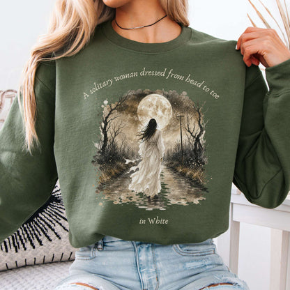 The Woman In White Wilkie Collins Literary Crewneck Sweatshirt