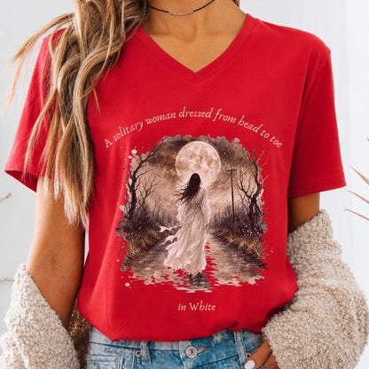 The Woman In White Wilkie Collins Literary V-Neck