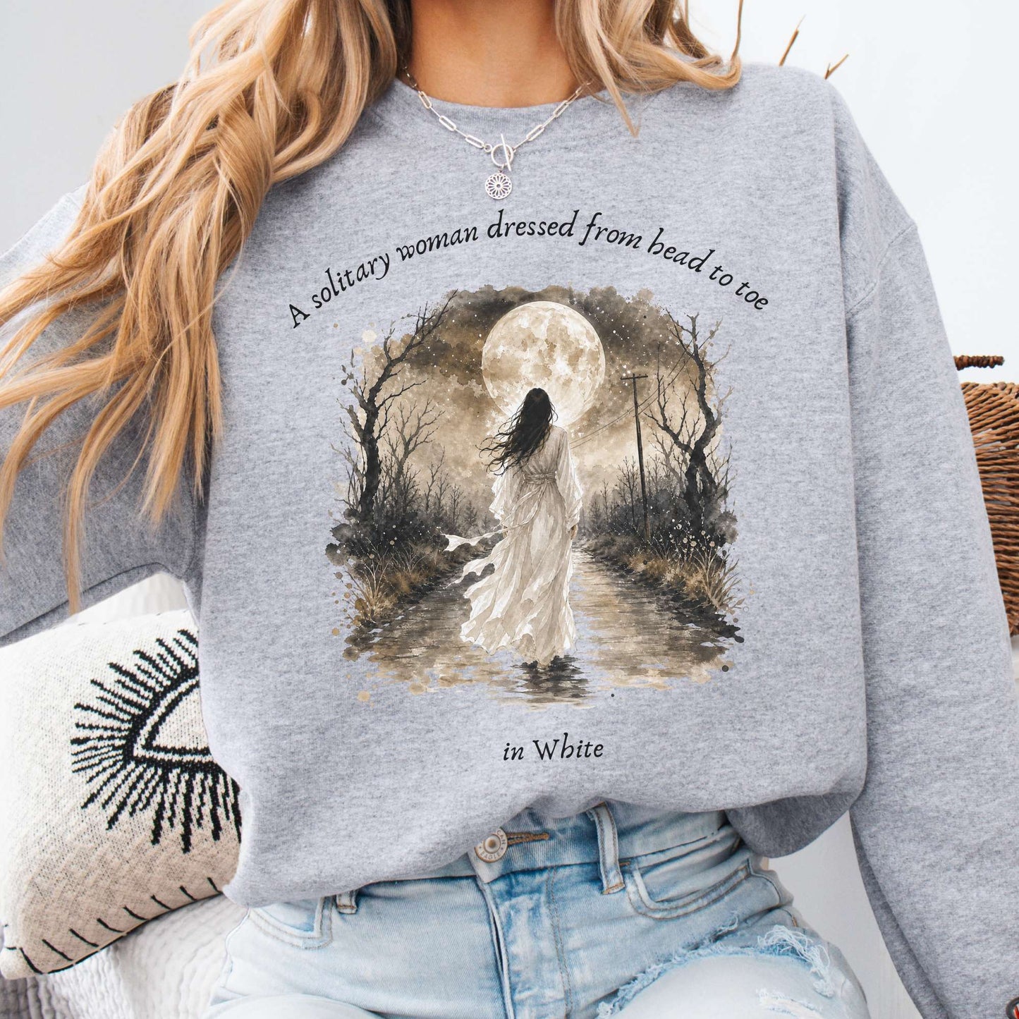 The Woman In White Wilkie Collins Literary Sweatshirt
