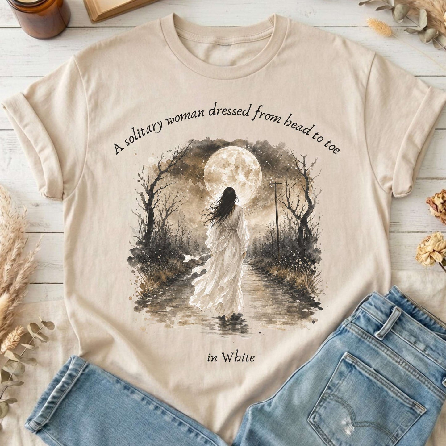 The Woman In White Wilkie Collins Literary T-Shirt