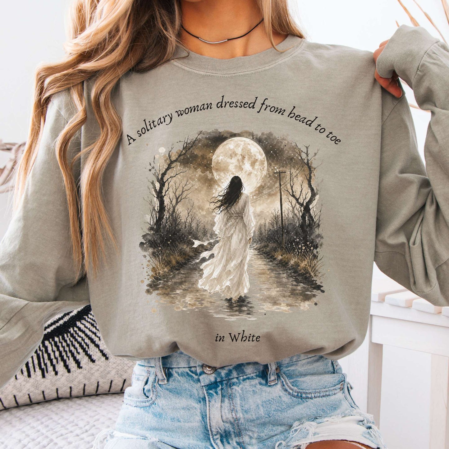 The Woman In White Wilkie Collins Literary Long Sleeve