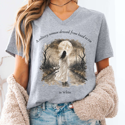 The Woman In White Wilkie Collins Literary V-Neck