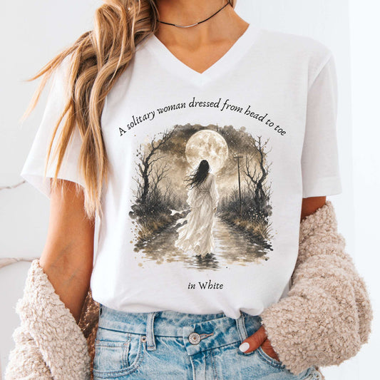 The Woman In White Wilkie Collins Literary V-Neck