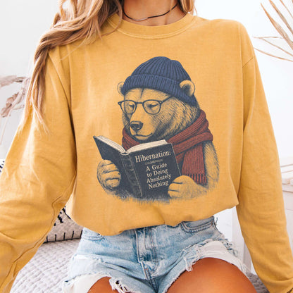 Long-sleeve Mustard / S A Guide to Hibernation Bear Long Sleeve The Mystic Eden