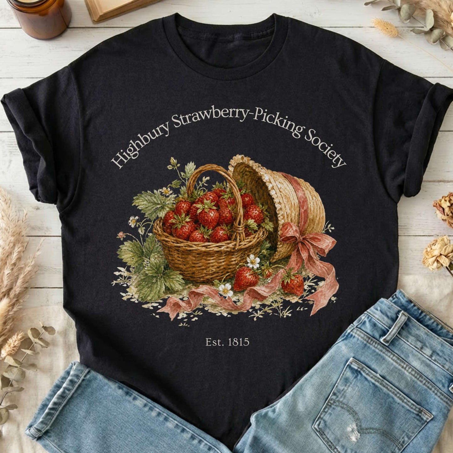 Highbury Strawberry-Picking Society Jane Austen Emma Literary T-Shirt