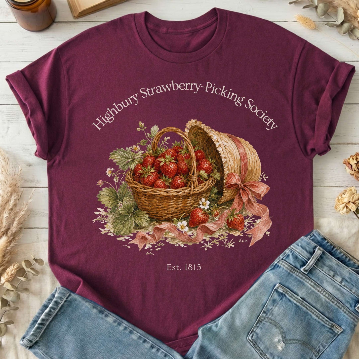 Highbury Strawberry-Picking Society Jane Austen Emma Literary T-Shirt
