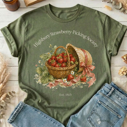 Highbury Strawberry-Picking Society Jane Austen Emma Literary T-Shirt