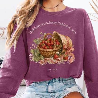 Highbury Strawberry-Picking Society Jane Austen Emma Literary Long Sleeve