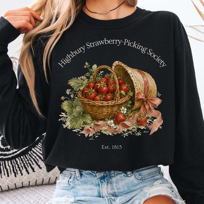 Highbury Strawberry-Picking Society Jane Austen Emma Literary Long Sleeve