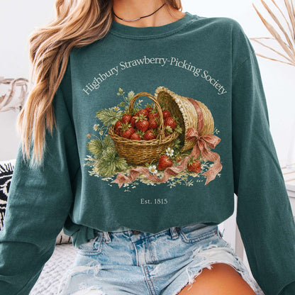 Highbury Strawberry-Picking Society Jane Austen Emma Literary Long Sleeve
