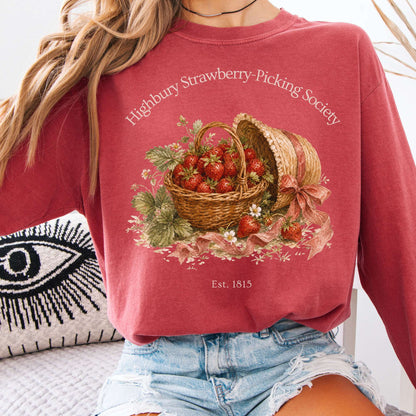 Highbury Strawberry-Picking Society Jane Austen Emma Literary Long Sleeve