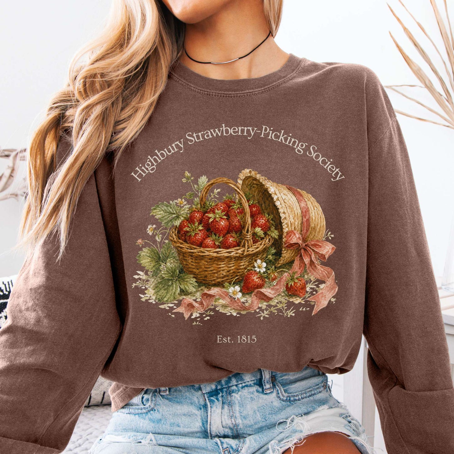 Highbury Strawberry-Picking Society Jane Austen Emma Literary Long Sleeve
