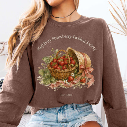 Highbury Strawberry-Picking Society Jane Austen Emma Literary Long Sleeve