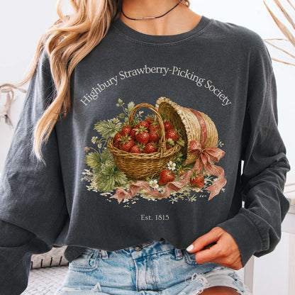 Highbury Strawberry-Picking Society Jane Austen Emma Literary Long Sleeve