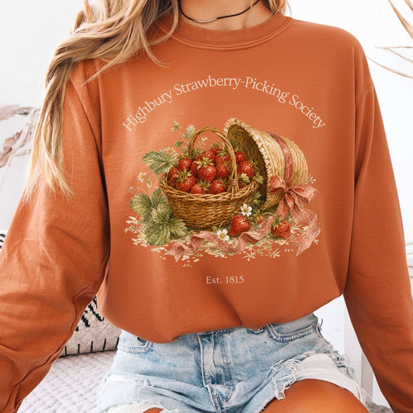 Highbury Strawberry-Picking Society Jane Austen Emma Literary Long Sleeve