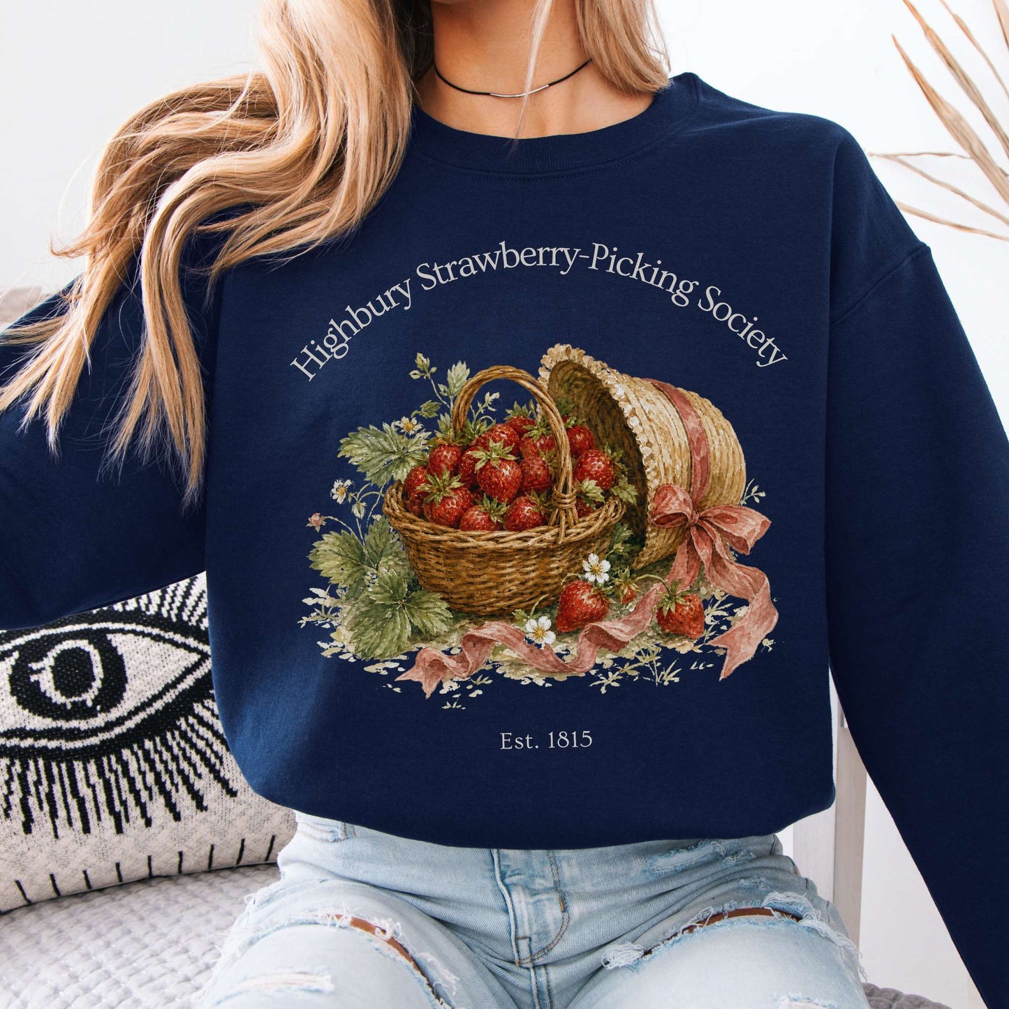 Highbury Strawberry-Picking Society Jane Austen Emma Literary Crewneck Sweatshirt