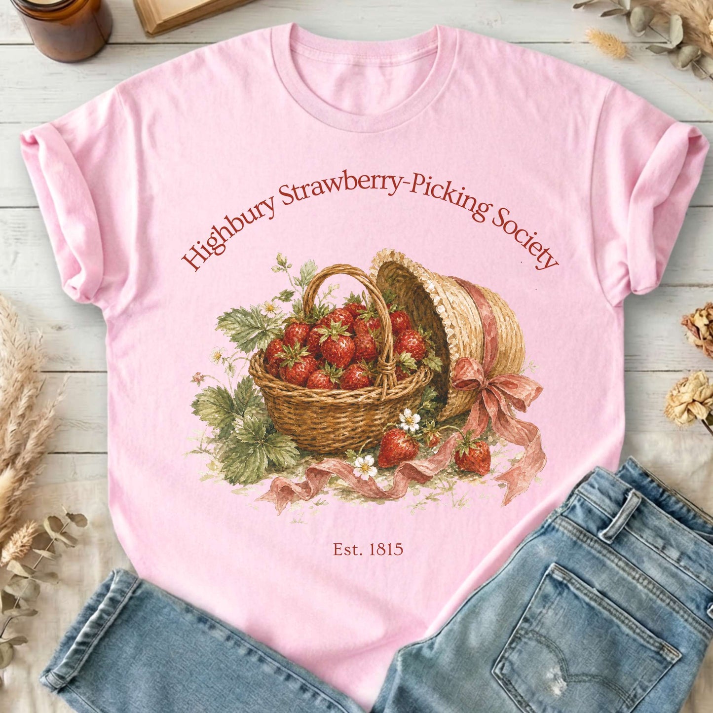 Highbury Strawberry-Picking Society Jane Austen Emma Literary T-Shirt