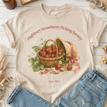 Highbury Strawberry-Picking Society Jane Austen Emma Literary T-Shirt