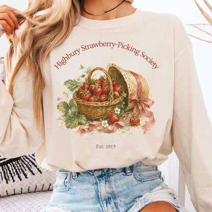 Highbury Strawberry-Picking Society Jane Austen Emma Literary Long Sleeve