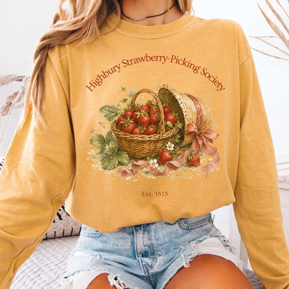 Highbury Strawberry-Picking Society Jane Austen Emma Literary Long Sleeve