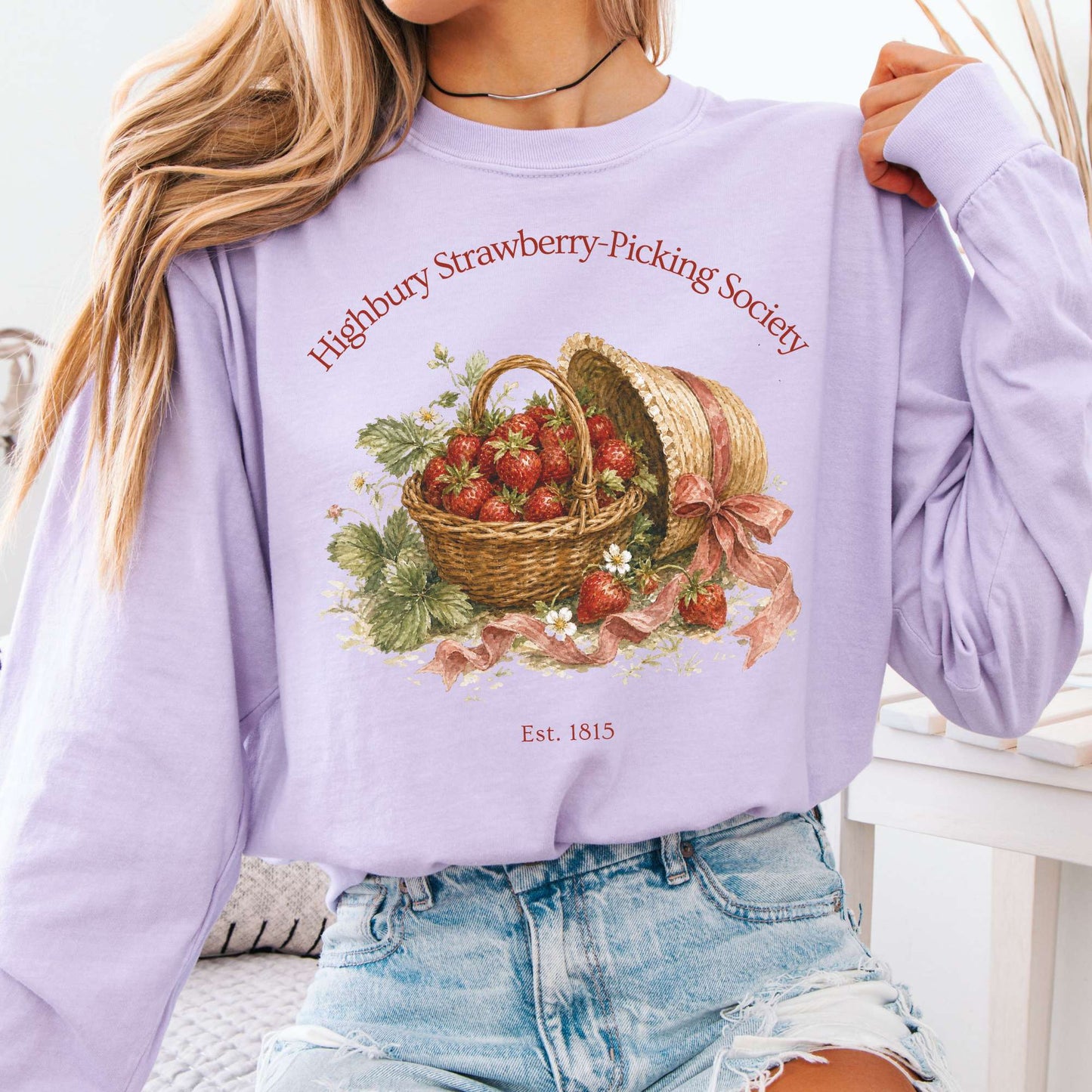 Highbury Strawberry-Picking Society Jane Austen Emma Literary Long Sleeve