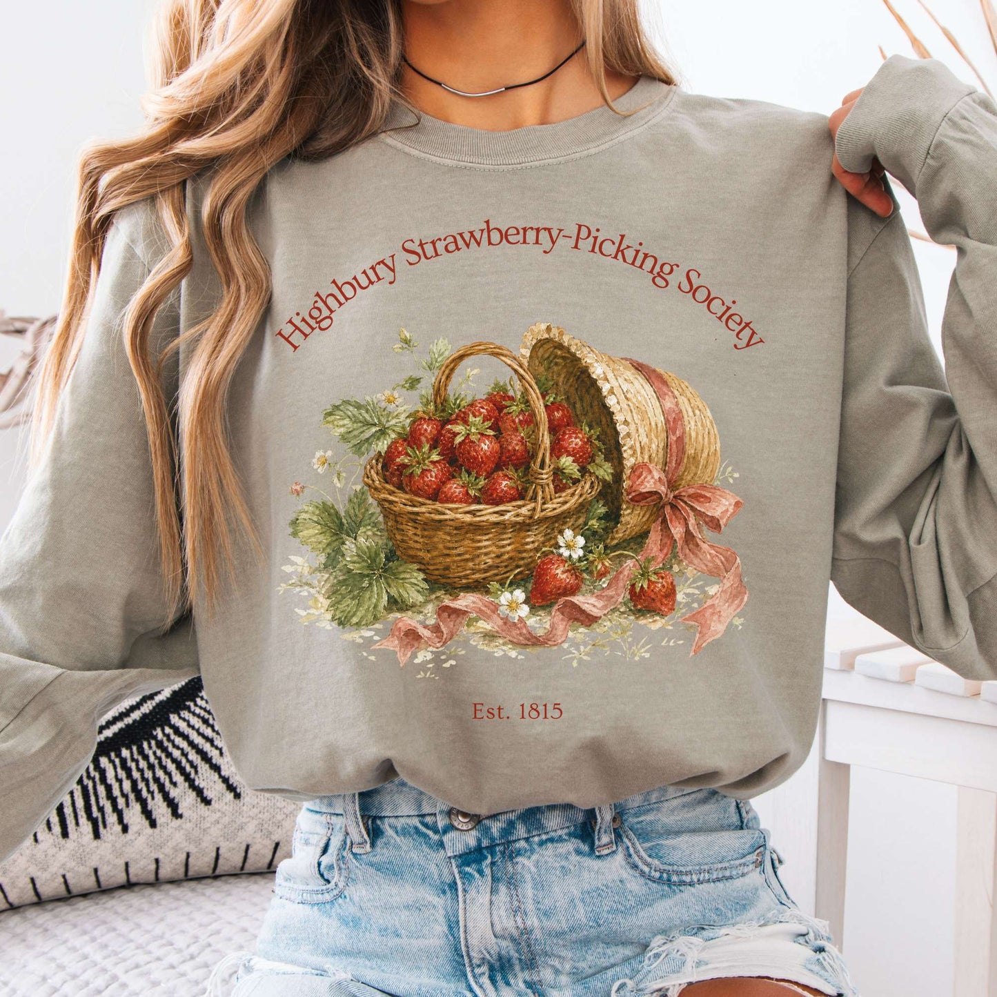 Highbury Strawberry-Picking Society Jane Austen Emma Literary Long Sleeve