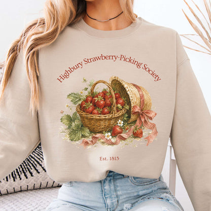 Highbury Strawberry-Picking Society Jane Austen Emma Literary Crewneck Sweatshirt