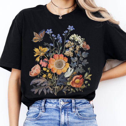 T-Shirts Bright Wildflower T-Shirt The Mystic Eden