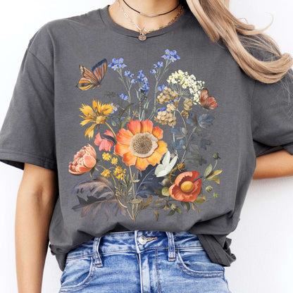 T-Shirts Bright Wildflower T-Shirt The Mystic Eden