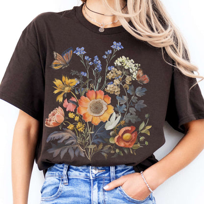 T-Shirts Bright Wildflower T-Shirt The Mystic Eden