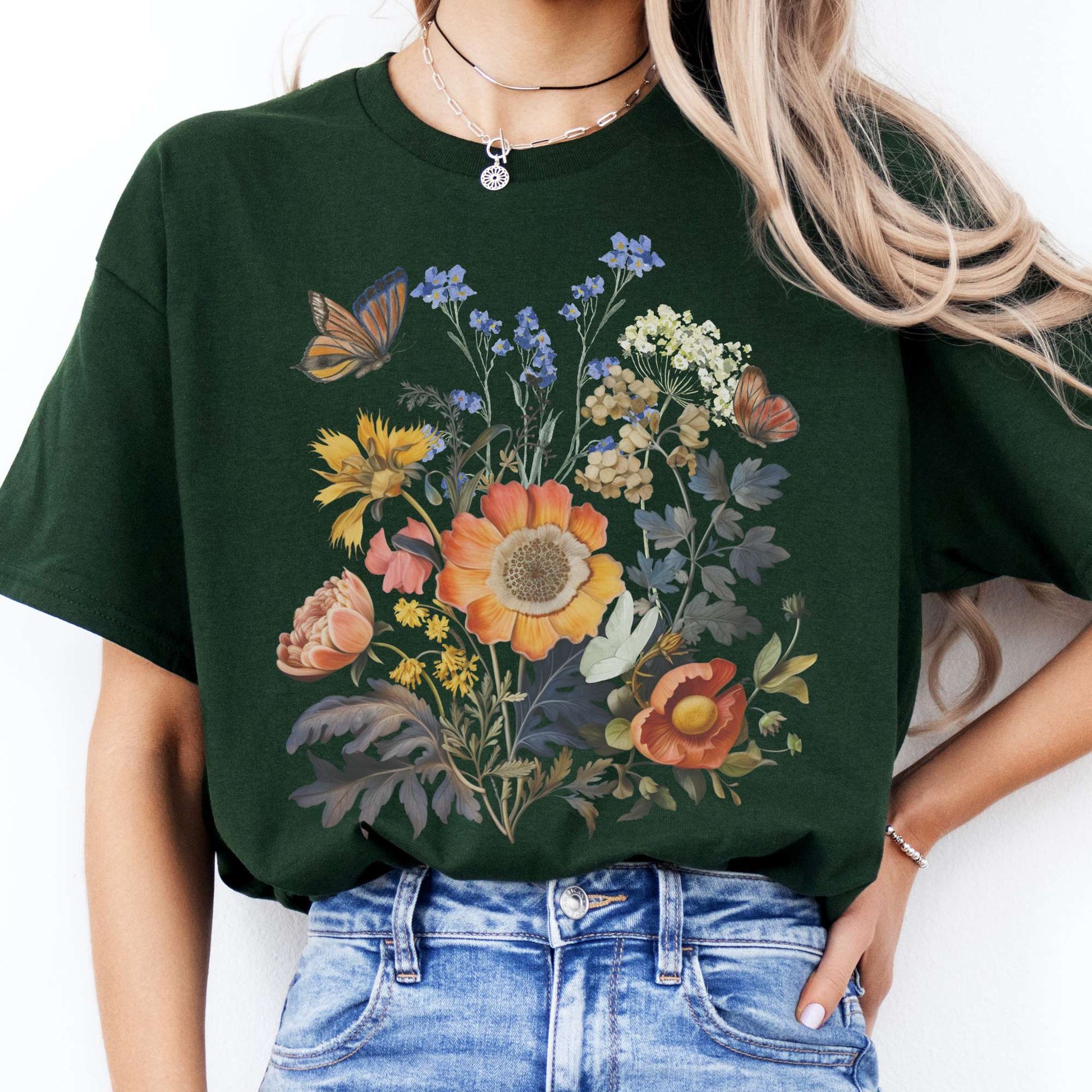 T-Shirts Bright Wildflower T-Shirt The Mystic Eden