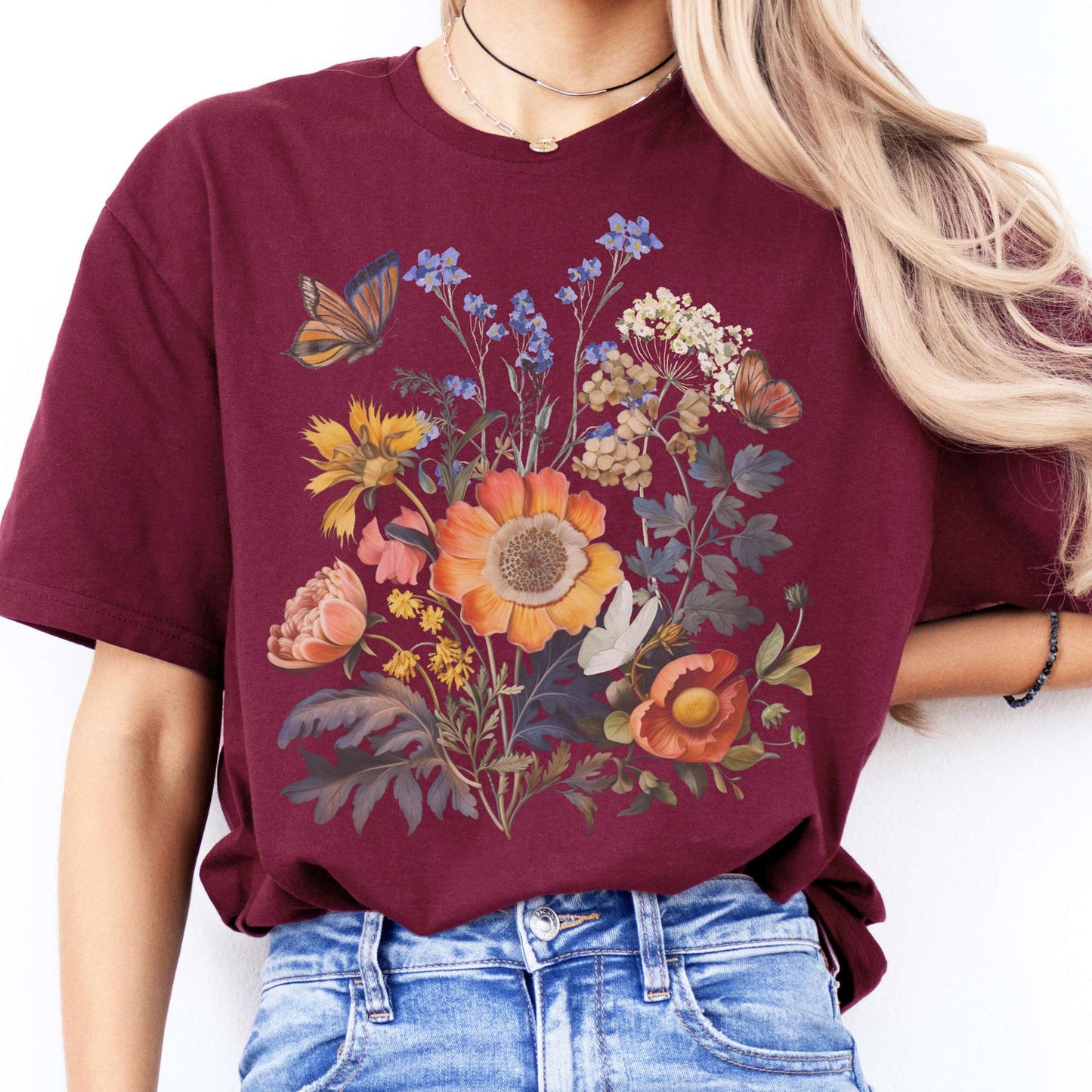 T-Shirts Bright Wildflower T-Shirt The Mystic Eden