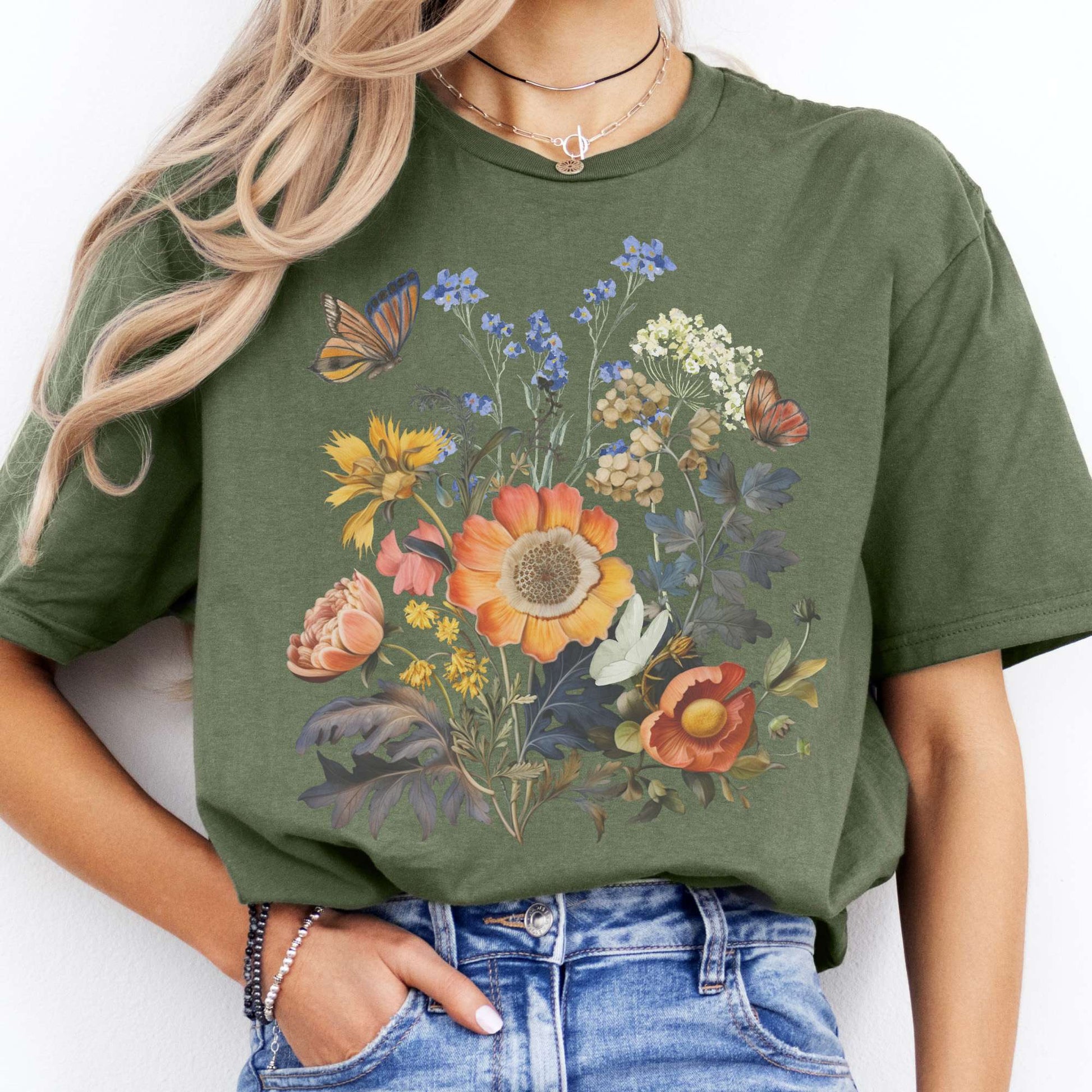 T-Shirts Bright Wildflower T-Shirt The Mystic Eden