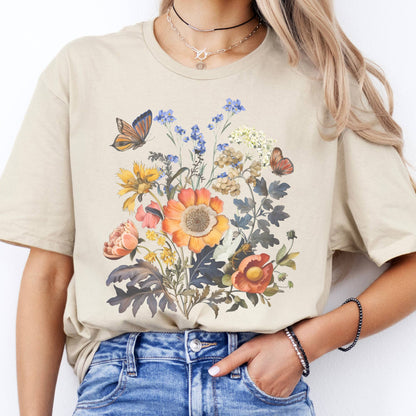 T-Shirts Bright Wildflower T-Shirt The Mystic Eden