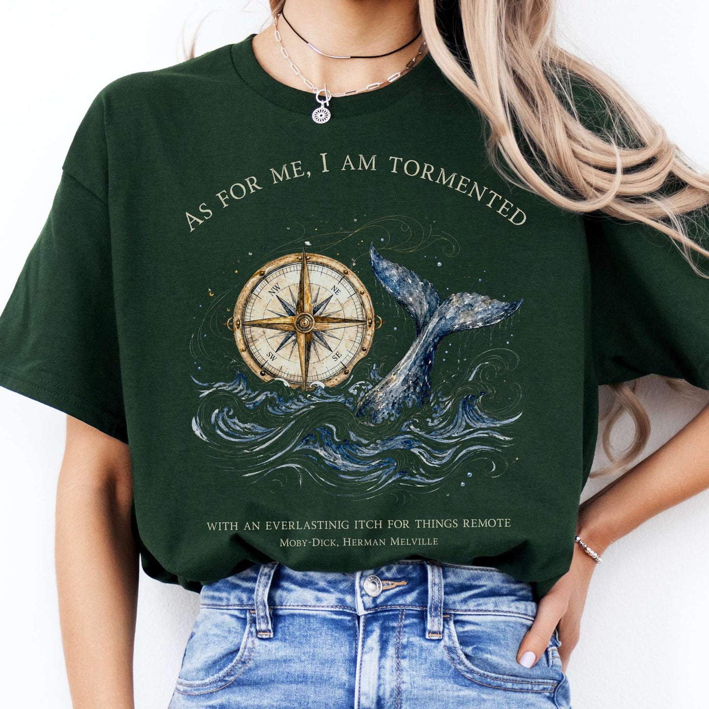 As for Me, I Am Tormented Moby-Dick Melville Literary T-Shirt