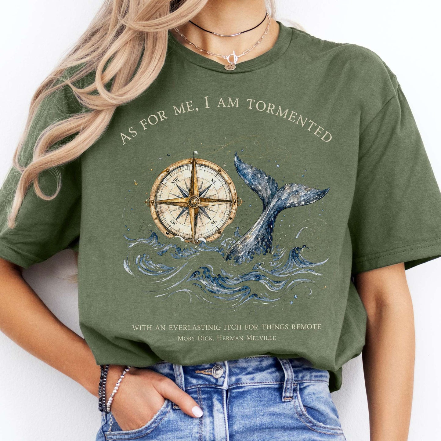 As for Me, I Am Tormented Moby-Dick Melville Literary T-Shirt