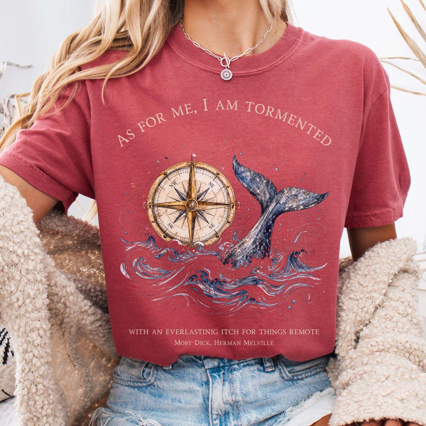 As for Me, I Am Tormented Moby-Dick Melville Literary T-Shirt