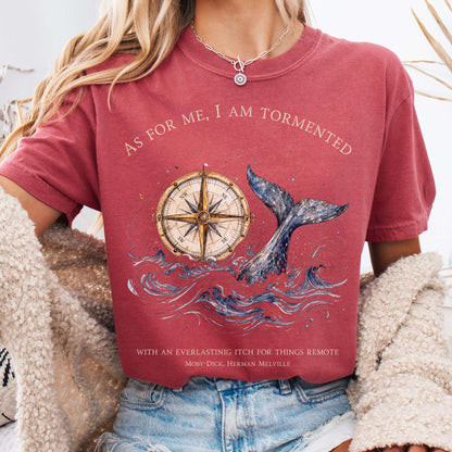 As for Me, I Am Tormented Moby-Dick Melville Literary T-Shirt