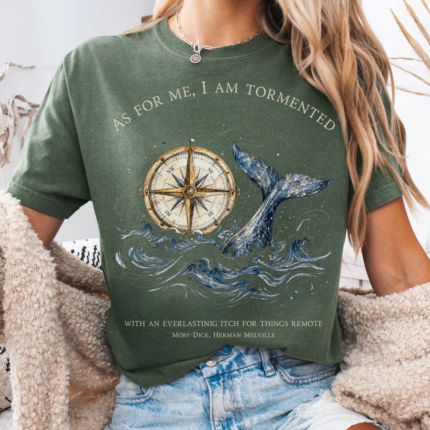 As for Me, I Am Tormented Moby-Dick Melville Literary T-Shirt