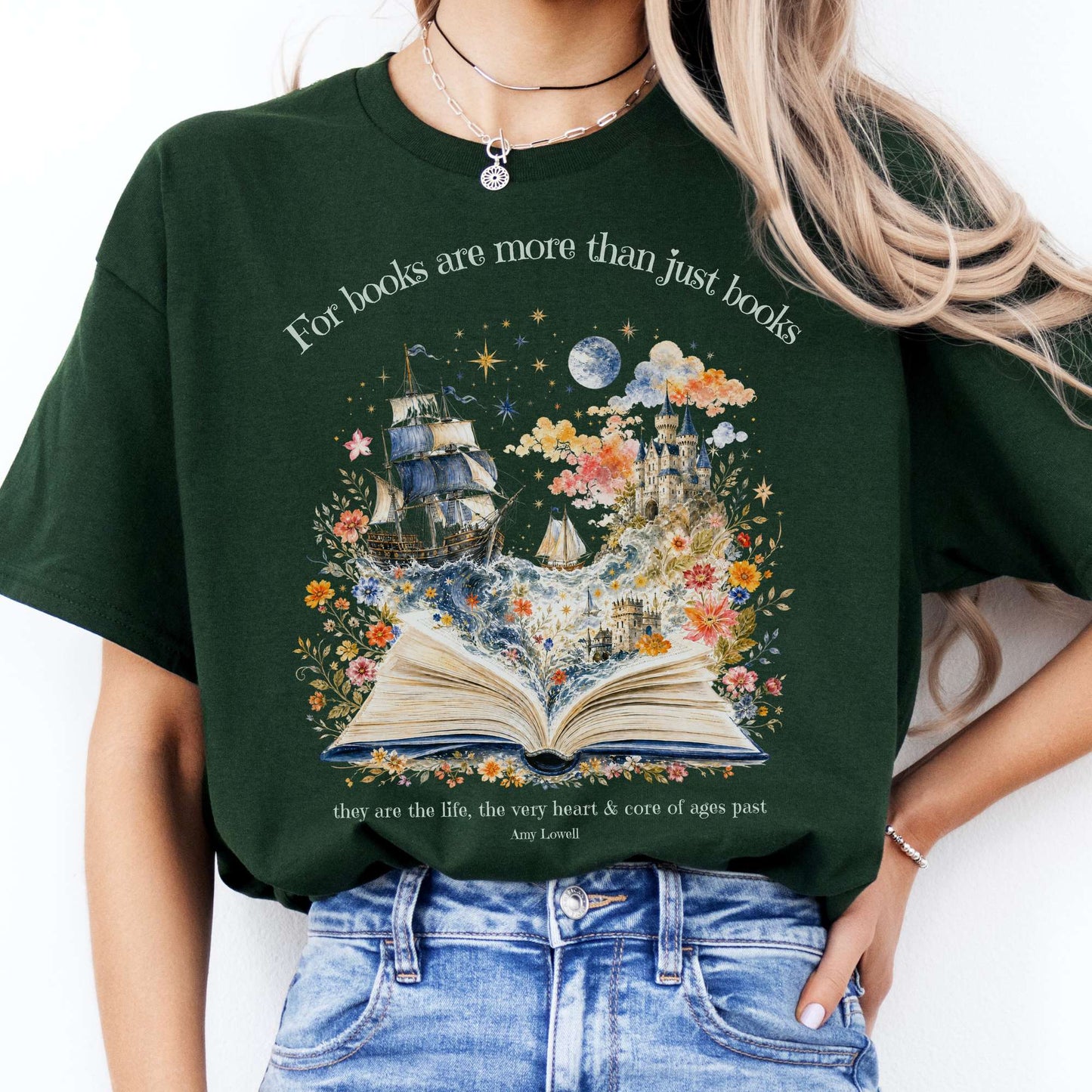 For Books Are More Than Books Amy Lowell Literary T-Shirt