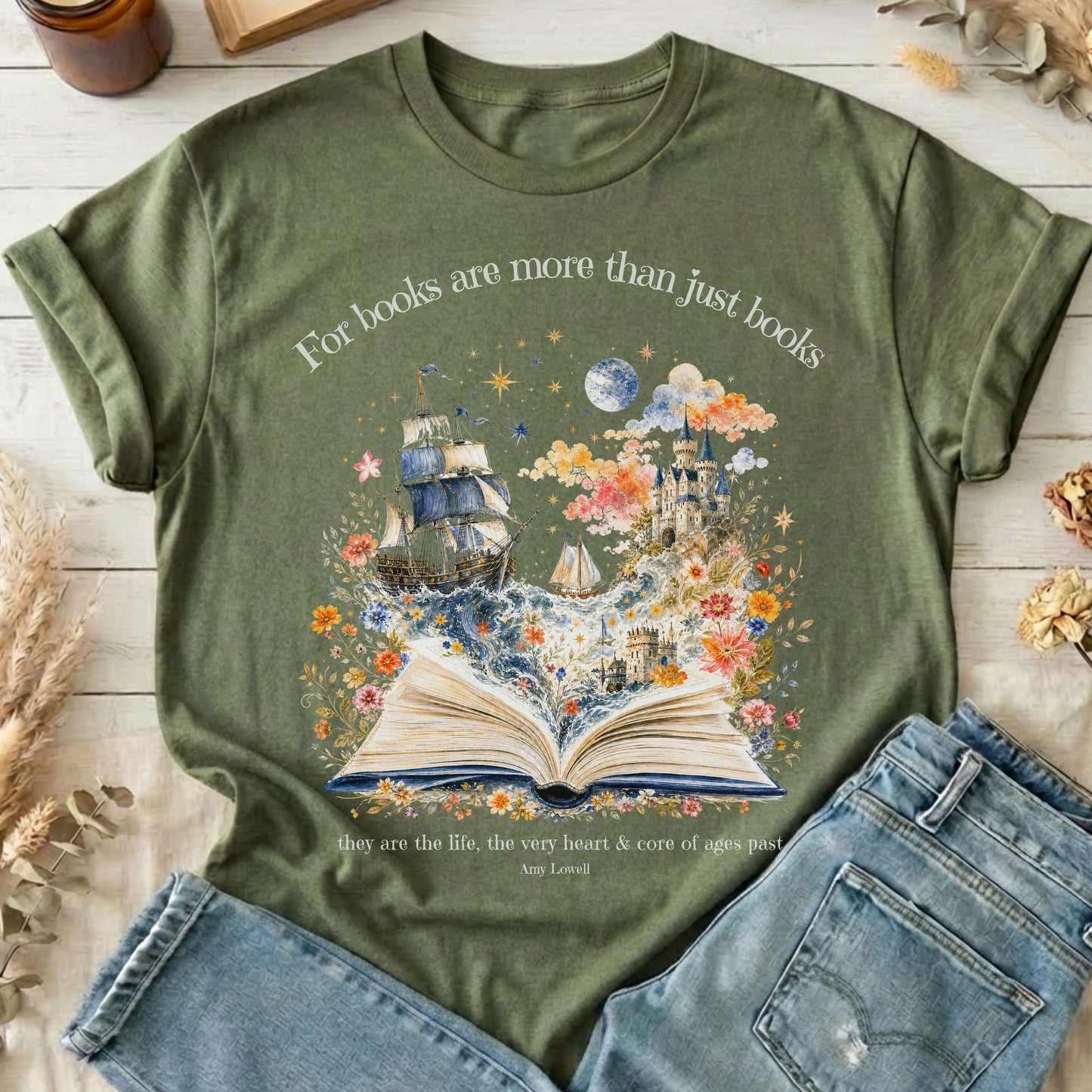 For Books Are More Than Books Amy Lowell Literary T-Shirt
